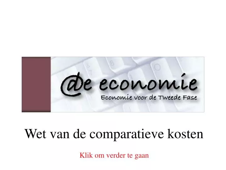 wet van de comparatieve kosten