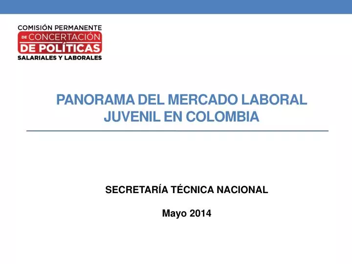 panorama del mercado laboral juvenil en colombia