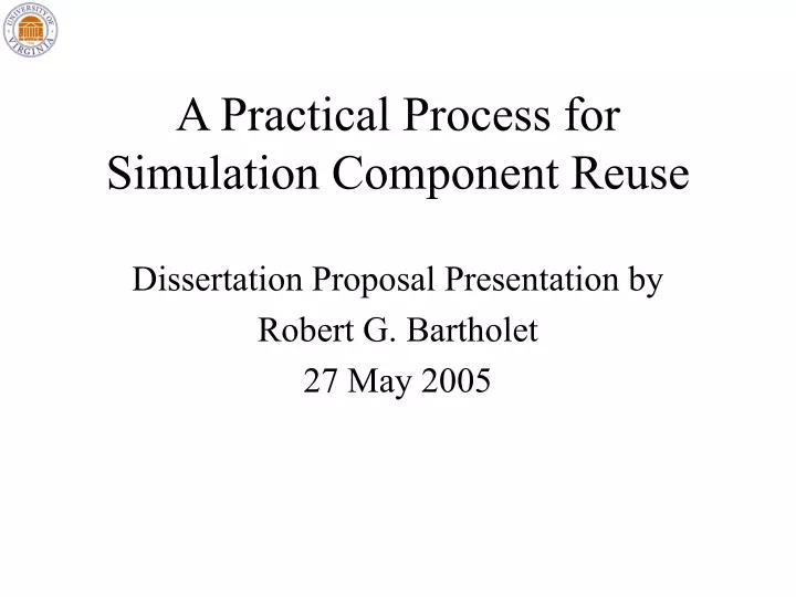 a practical process for simulation component reuse