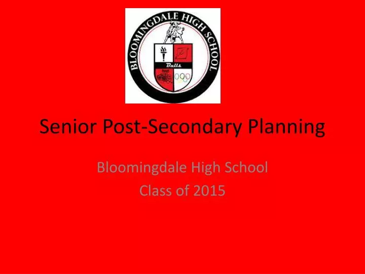 senior post secondary planning