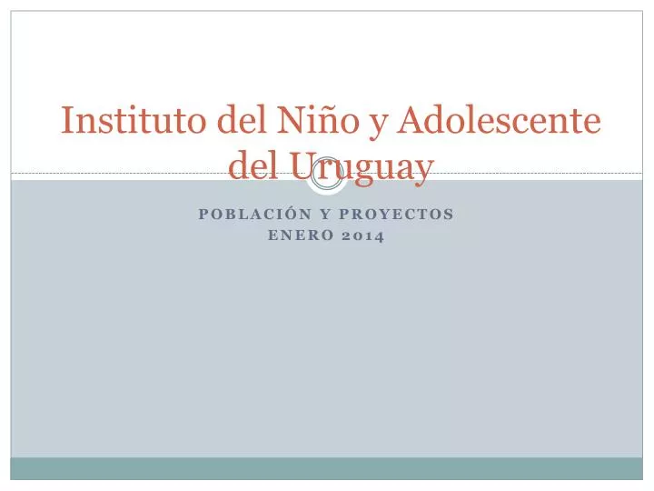 instituto del ni o y adolescente del uruguay
