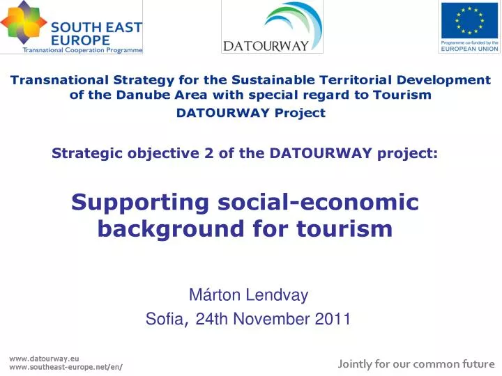 strategic objective 2 of the datourway project supporting social economic background for tourism