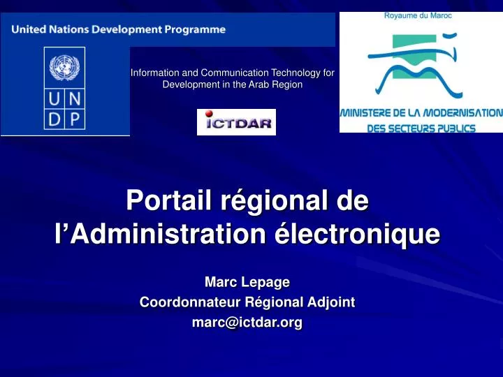 information and communication technology for development in the arab region