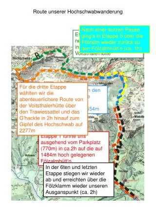 In Etappe 2 ging‘s von den Fölzalmhütt‘n über die Fölzalm in ca. 1h zur Voisthalerhütte auf 1654m