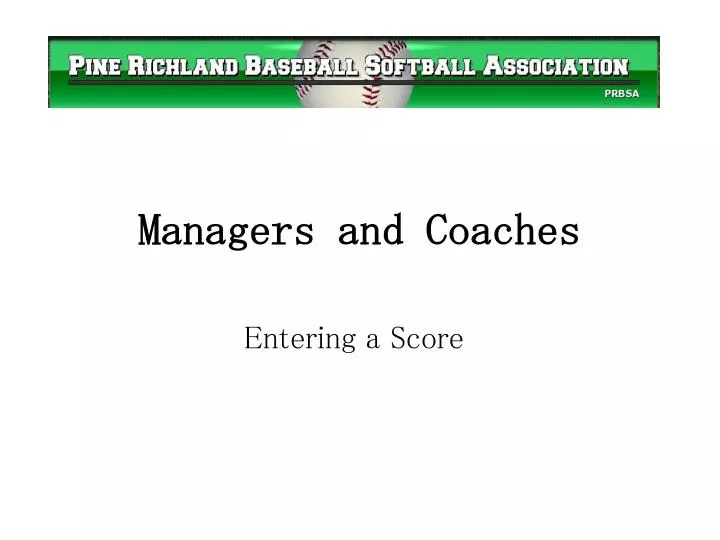 managers and coaches
