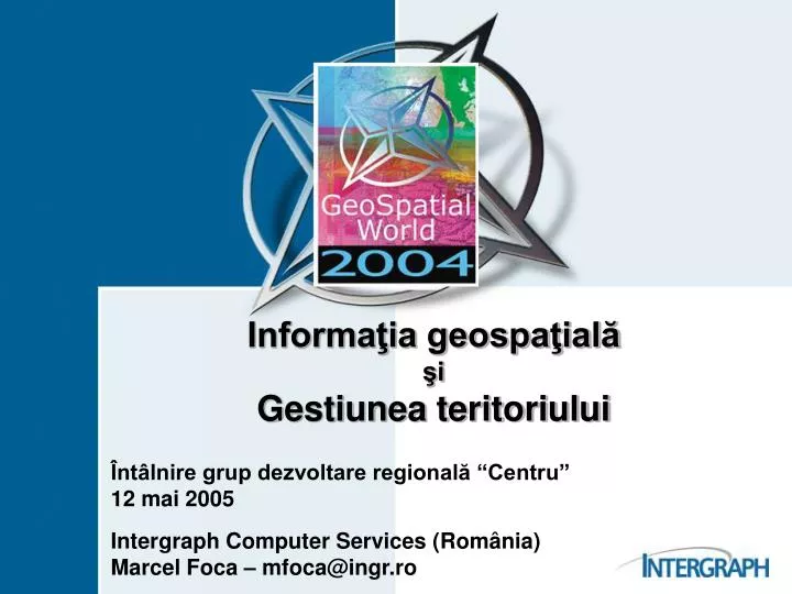 informa ia geospa ial i gestiunea teritoriului