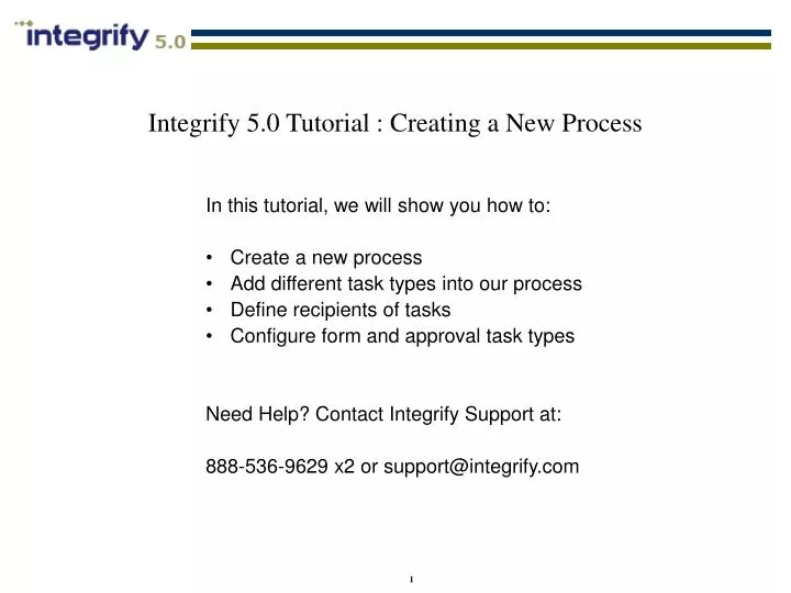 integrify 5 0 tutorial creating a new process
