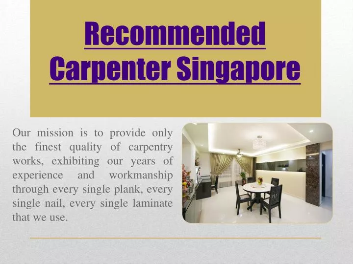 recommended carpenter singapore