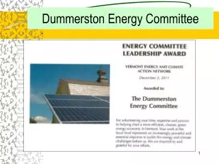 Dummerston Energy Committee