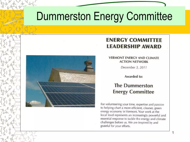 dummerston energy committee