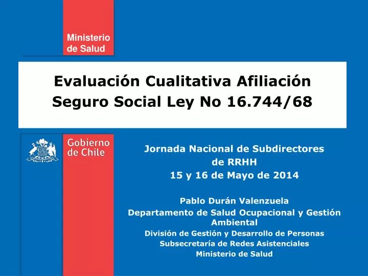 evaluaci n cualitativa afiliaci n seguro social ley no 16 744 68