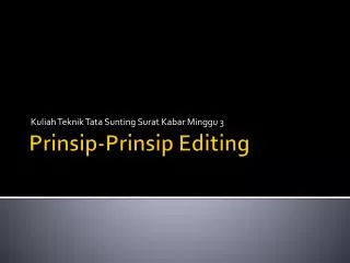 Prinsip-Prinsip Editing