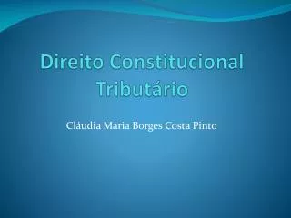 direito constitucional tribut rio