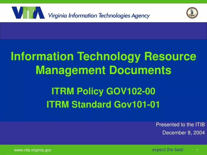 information technology resource management documents
