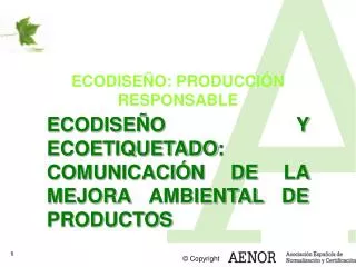 ecodise o producci n responsable