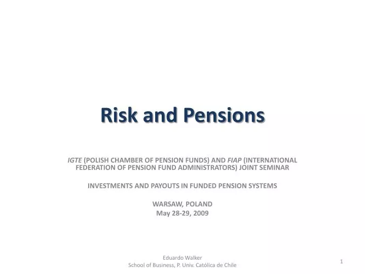 risk and pensions