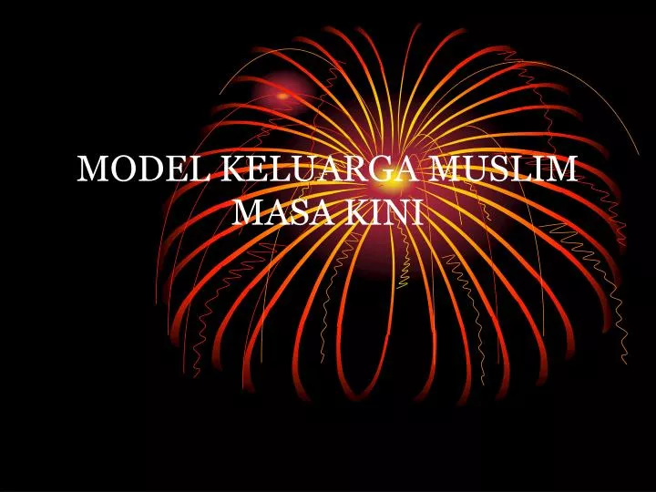 model keluarga muslim masa kini
