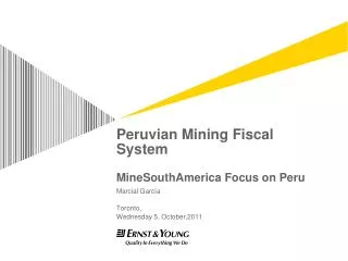 Peruvian Mining Fiscal System MineSouthAmerica Focus on Peru