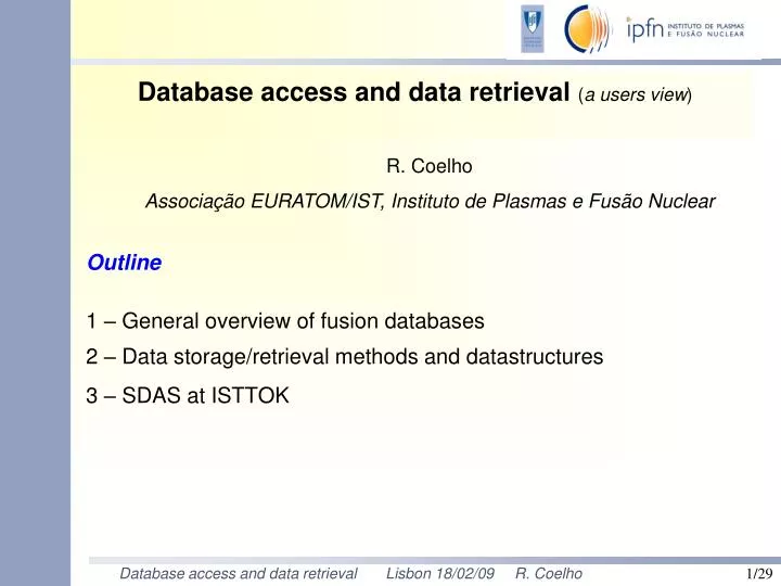 database access and data retrieval a users view