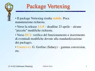 Package Vertexing