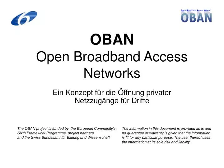 oban open broadband access networks