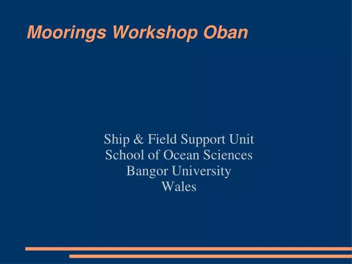 ship field support unit school of ocean sciences bangor university wales