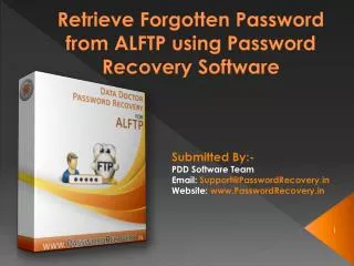 Retrieve Forgotten Password from ALFTP