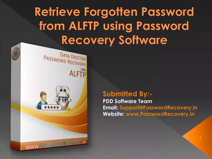 retrieve forgotten password from alftp using password recovery software