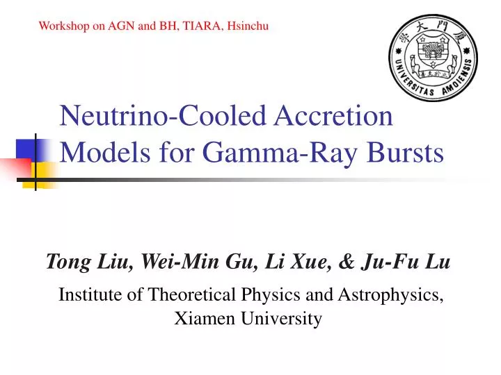 neutrino cooled accretion models for gamma ray bursts