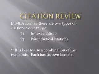 Citation Review