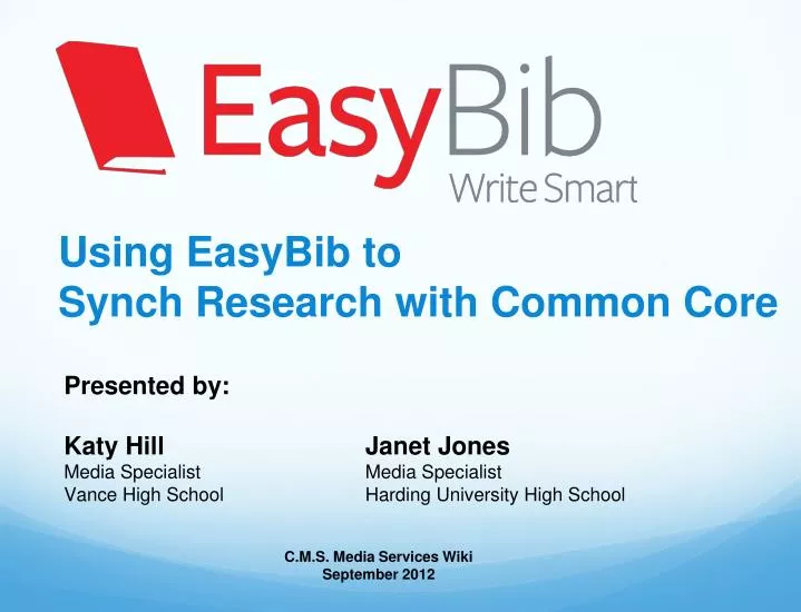 using easybib to synch research with common core