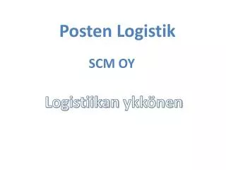 posten logistik