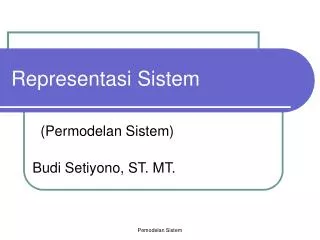 representasi sistem
