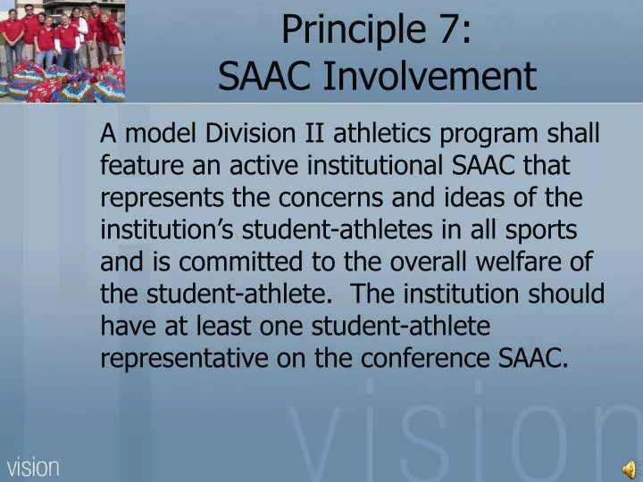 principle 7 saac involvement