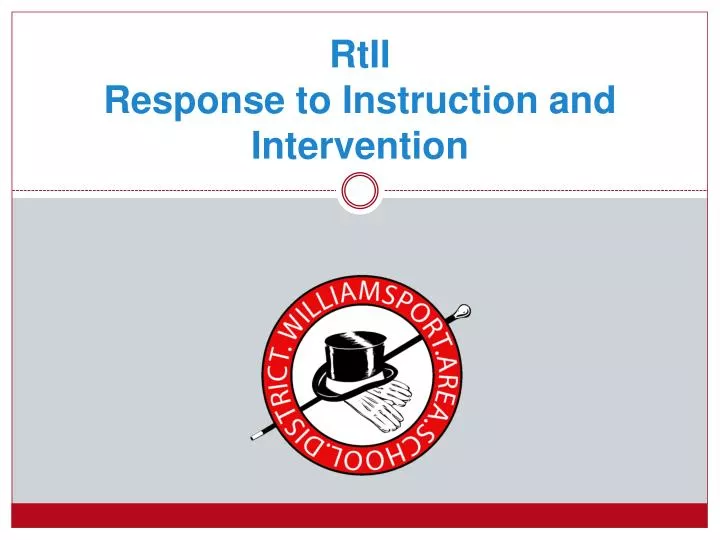 rtii response to instruction and intervention