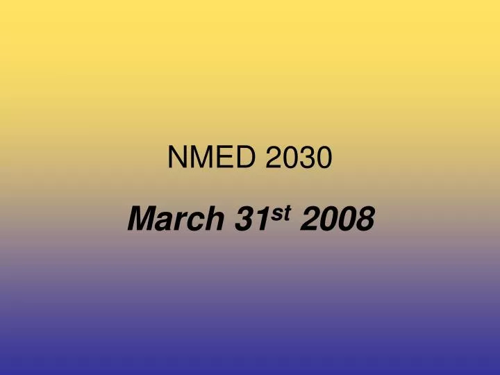 nmed 2030