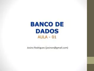 BANCO DE DADOS