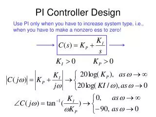 PI Controller Design