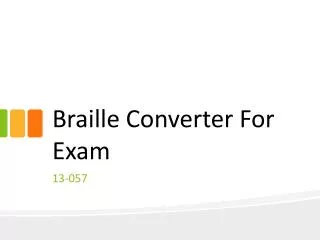 Braille Converter For Exam