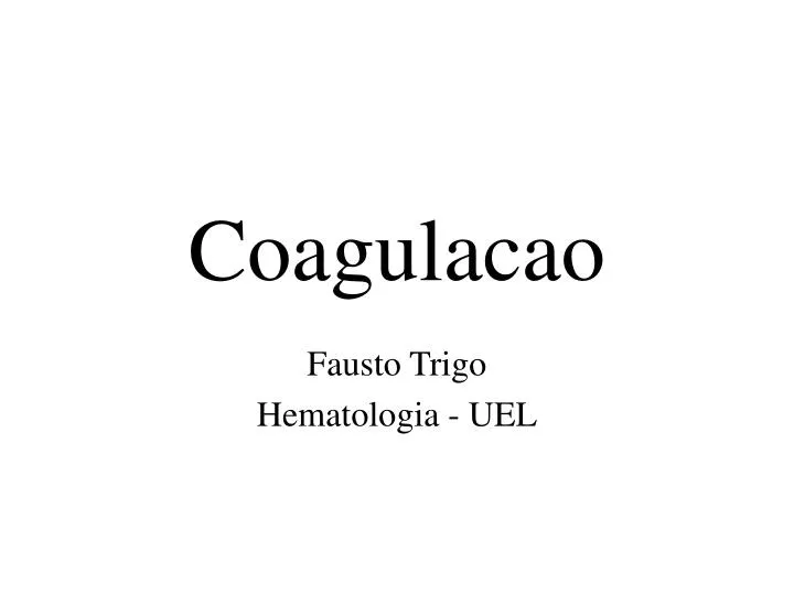 coagulacao