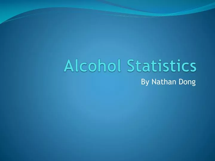 alcohol statistics