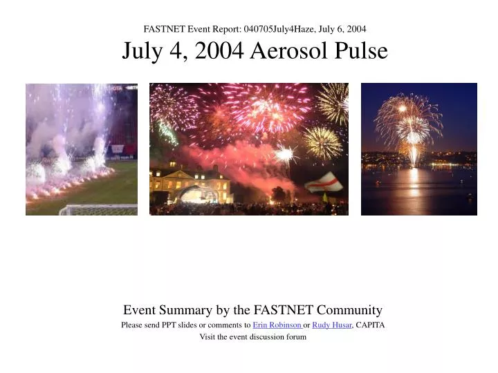 fastnet event report 040705july4haze july 6 2004 july 4 2004 aerosol pulse