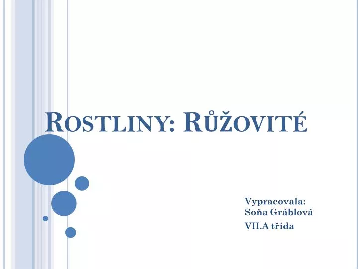 rostliny r ovit