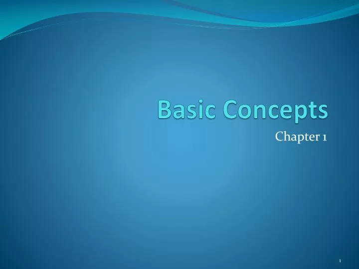 basic concepts