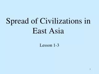 Spread of Civilizations in East Asia