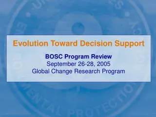 Evolution Toward Decision Support