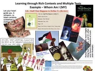 Learning through Rich Contexts and Multiple Texts Example – Whom Am I (MY)