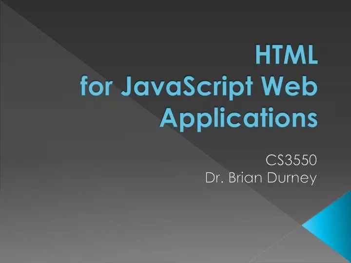 html for javascript web applications
