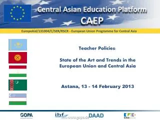 Teacher Policies: State of the Art and Trends in the European Union and Central Asia