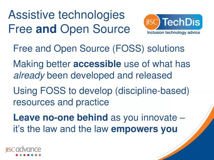 assistive technologies free and open source